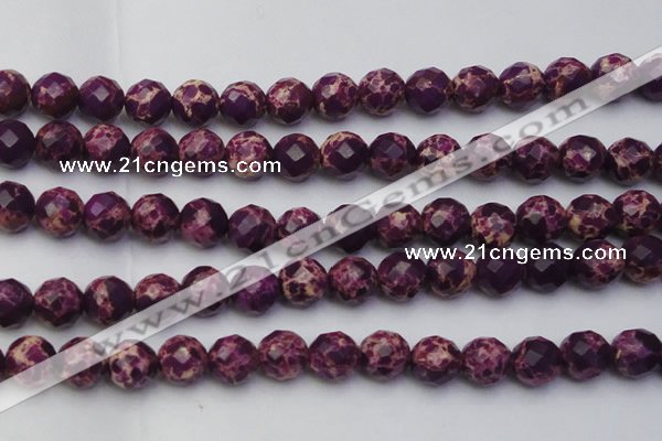 CDE2147 15.5 inches 20mm faceted round dyed sea sediment jasper beads