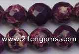 CDE2148 15.5 inches 22mm faceted round dyed sea sediment jasper beads