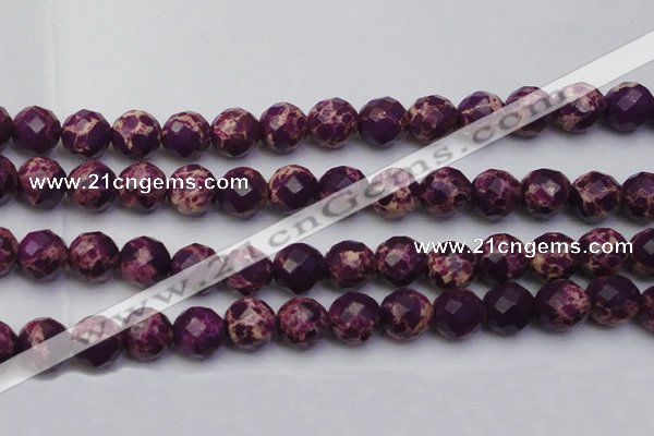 CDE2148 15.5 inches 22mm faceted round dyed sea sediment jasper beads