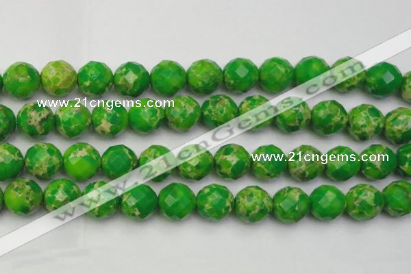 CDE2198 15.5 inches 22mm faceted round dyed sea sediment jasper beads