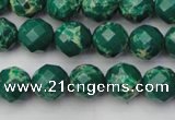 CDE2200 15.5 inches 6mm faceted round dyed sea sediment jasper beads