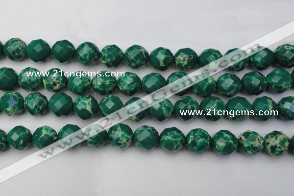 CDE2207 15.5 inches 20mm faceted round dyed sea sediment jasper beads