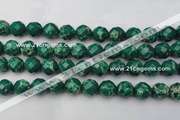 CDE2208 15.5 inches 22mm faceted round dyed sea sediment jasper beads