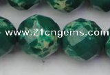 CDE2209 15.5 inches 24mm faceted round dyed sea sediment jasper beads