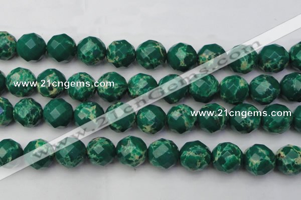 CDE2209 15.5 inches 24mm faceted round dyed sea sediment jasper beads