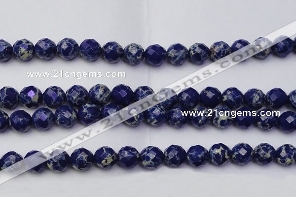 CDE2217 15.5 inches 20mm faceted round dyed sea sediment jasper beads