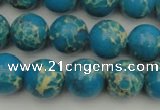 CDE2234 15.5 inches 10mm round dyed sea sediment jasper beads