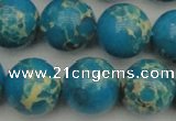 CDE2237 15.5 inches 16mm round dyed sea sediment jasper beads