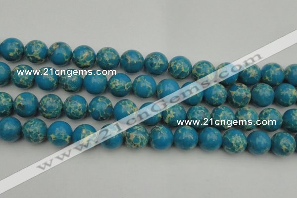 CDE2237 15.5 inches 16mm round dyed sea sediment jasper beads