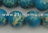 CDE2238 15.5 inches 18mm round dyed sea sediment jasper beads