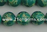 CDE2247 15.5 inches 14mm round dyed sea sediment jasper beads