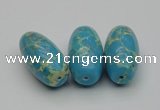 CDE2300 16*30mm rice sea sediment jasper beads wholesale