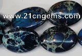 CDE236 15.5 inches 18*25mm oval dyed sea sediment jasper beads