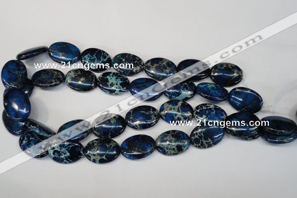 CDE236 15.5 inches 18*25mm oval dyed sea sediment jasper beads