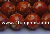 CDE2501 15.5 inches 16mm faceted round dyed sea sediment jasper beads