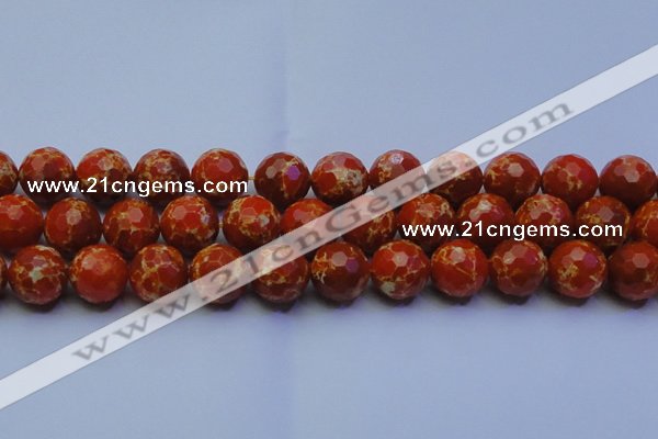 CDE2502 15.5 inches 18mm faceted round dyed sea sediment jasper beads