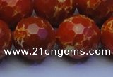 CDE2504 15.5 inches 22mm faceted round dyed sea sediment jasper beads