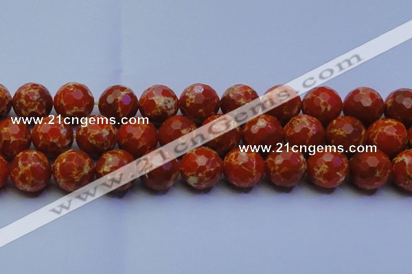 CDE2504 15.5 inches 22mm faceted round dyed sea sediment jasper beads