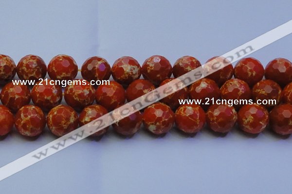 CDE2505 15.5 inches 24mm faceted round dyed sea sediment jasper beads