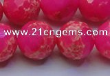 CDE2510 15.5 inches 20mm faceted round dyed sea sediment jasper beads