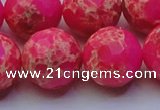 CDE2511 15.5 inches 22mm faceted round dyed sea sediment jasper beads