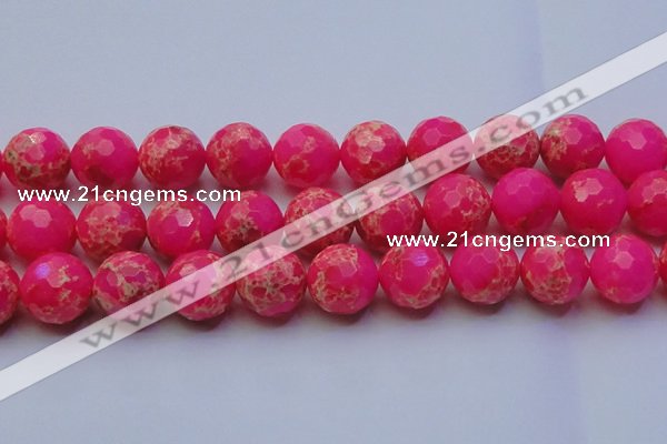 CDE2512 15.5 inches 24mm faceted round dyed sea sediment jasper beads