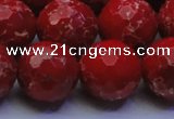 CDE2517 15.5 inches 20mm faceted round dyed sea sediment jasper beads