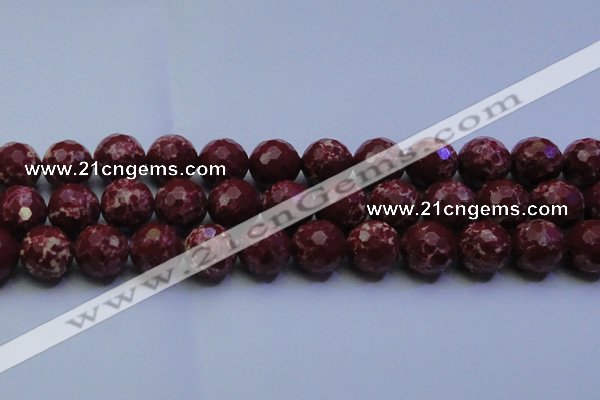 CDE2531 15.5 inches 20mm faceted round dyed sea sediment jasper beads