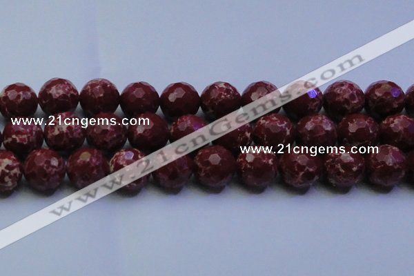 CDE2533 15.5 inches 24mm faceted round dyed sea sediment jasper beads