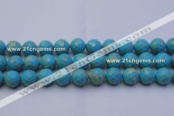 CDE2545 15.5 inches 20mm faceted round dyed sea sediment jasper beads