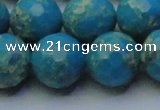 CDE2551 15.5 inches 18mm faceted round dyed sea sediment jasper beads