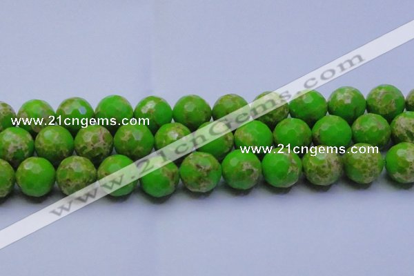 CDE2560 15.5 inches 22mm faceted round dyed sea sediment jasper beads