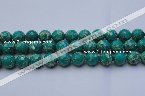 CDE2567 15.5 inches 20mm faceted round dyed sea sediment jasper beads