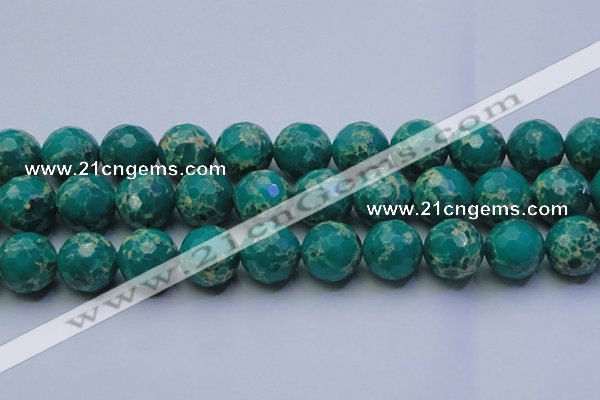 CDE2568 15.5 inches 22mm faceted round dyed sea sediment jasper beads