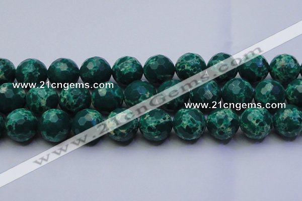 CDE2575 15.5 inches 22mm faceted round dyed sea sediment jasper beads