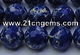 CDE2579 15.5 inches 14mm faceted round dyed sea sediment jasper beads