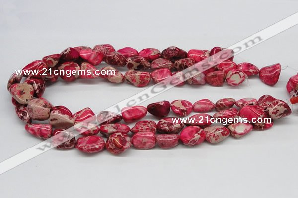 CDE26 15.5 inches 10*20mm nuggets dyed sea sediment jasper beads