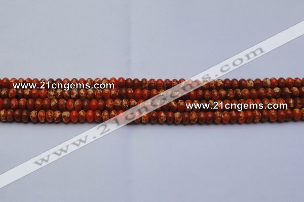 CDE2600 15.5 inches 5*8mm rondelle dyed sea sediment jasper beads