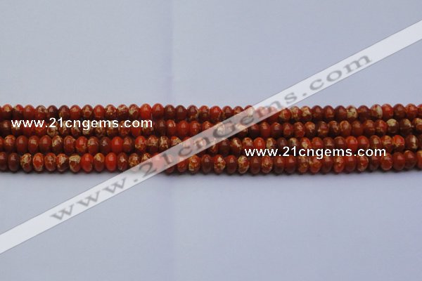 CDE2601 15.5 inches 7*10mm rondelle dyed sea sediment jasper beads