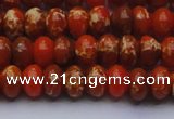 CDE2603 15.5 inches 10*14mm rondelle dyed sea sediment jasper beads