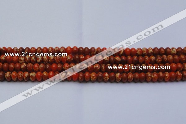 CDE2603 15.5 inches 10*14mm rondelle dyed sea sediment jasper beads