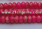 CDE2608 15.5 inches 5*8mm rondelle dyed sea sediment jasper beads