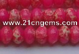 CDE2613 15.5 inches 13*18mm rondelle dyed sea sediment jasper beads