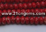 CDE2616 15.5 inches 5*8mm rondelle dyed sea sediment jasper beads