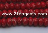 CDE2617 15.5 inches 7*10mm rondelle dyed sea sediment jasper beads