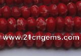 CDE2618 15.5 inches 8*12mm rondelle dyed sea sediment jasper beads