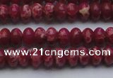 CDE2624 15.5 inches 5*8mm rondelle dyed sea sediment jasper beads