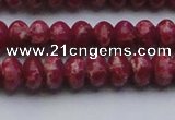 CDE2626 15.5 inches 8*12mm rondelle dyed sea sediment jasper beads