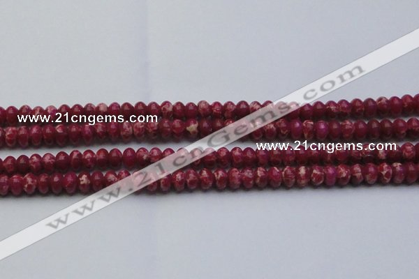 CDE2626 15.5 inches 8*12mm rondelle dyed sea sediment jasper beads