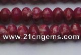 CDE2627 15.5 inches 10*14mm rondelle dyed sea sediment jasper beads